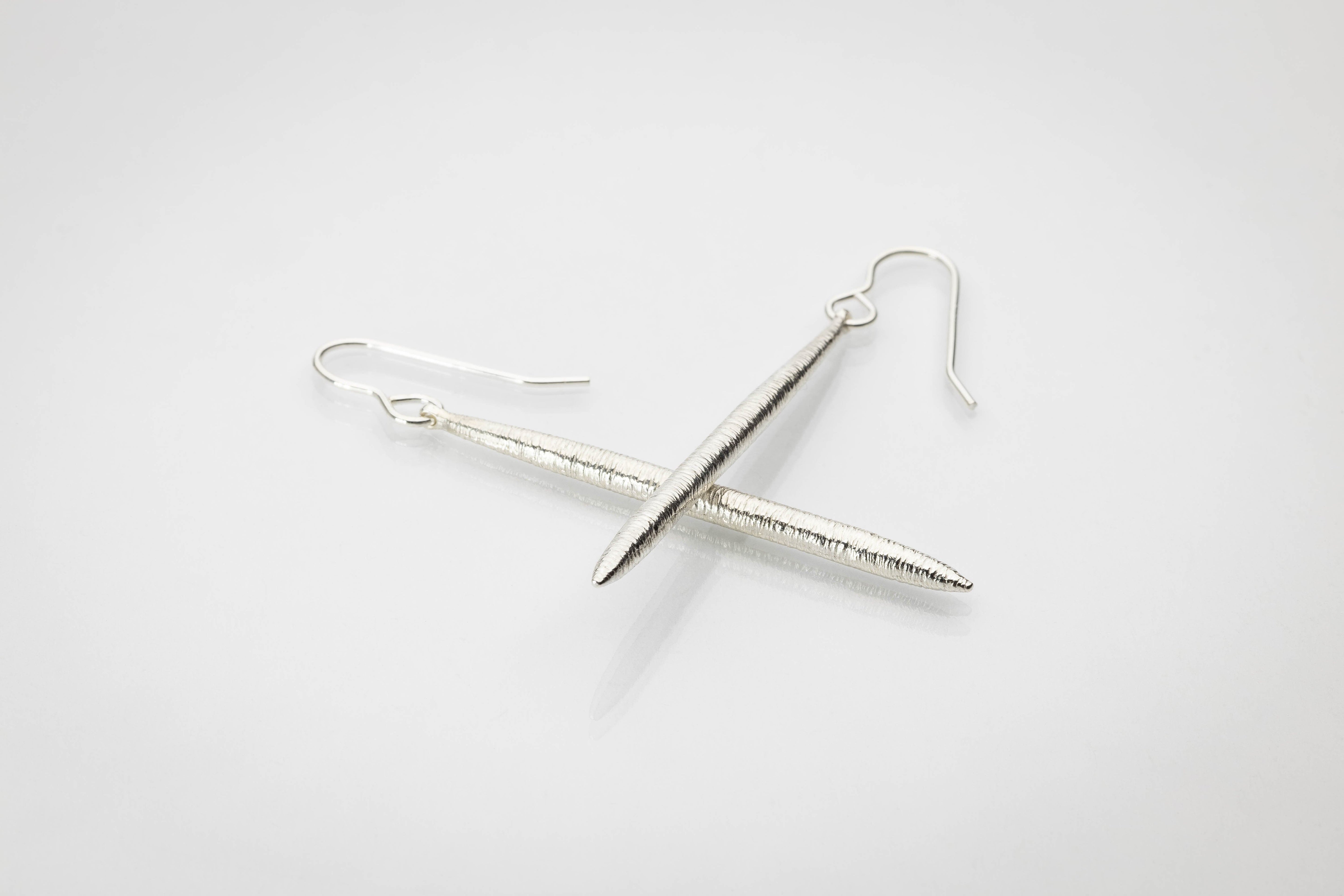 Martina Hamilton Síoda | Sterling Silver Drop Earrings Large