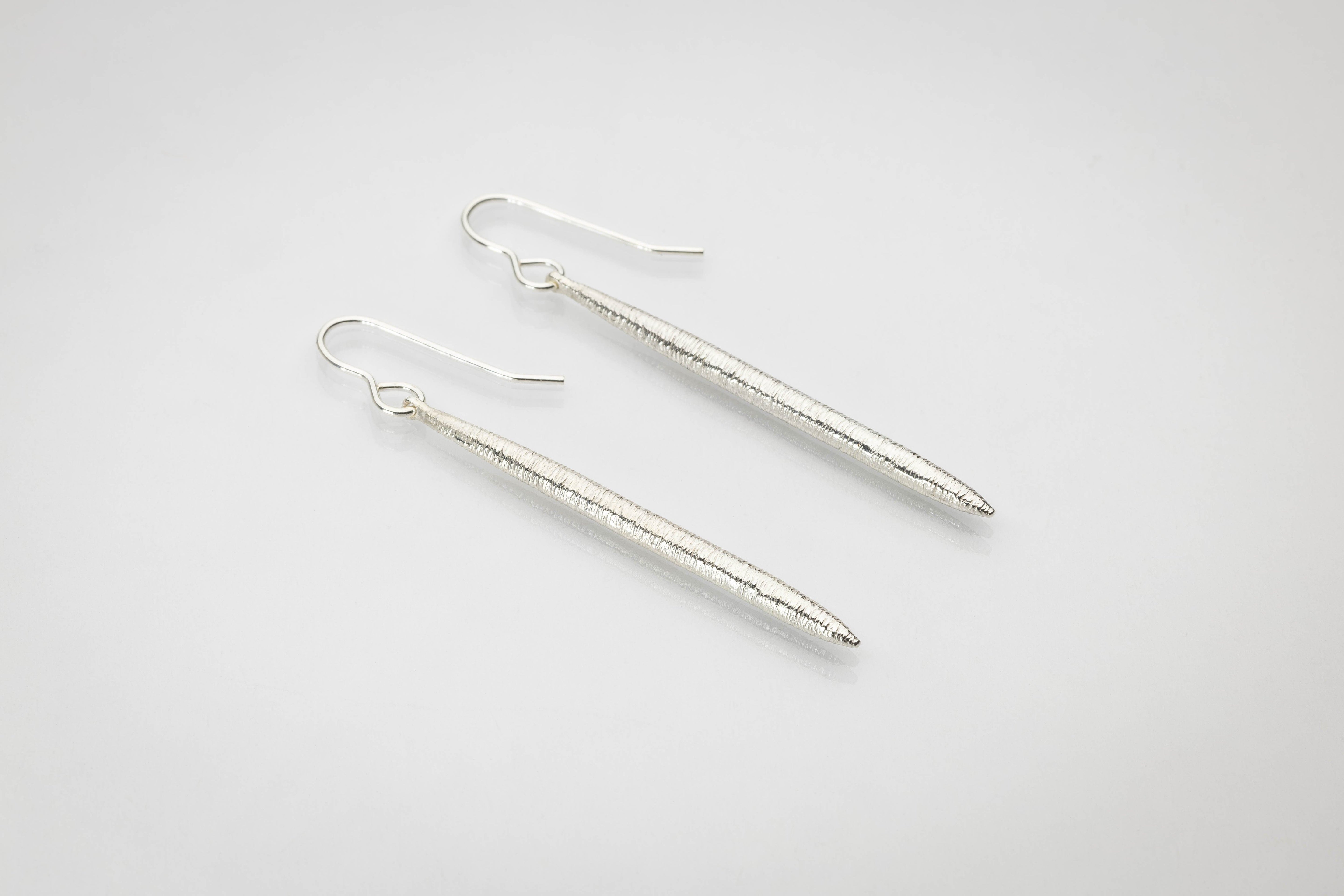 Martina Hamilton Síoda | Sterling Silver Drop Earrings Large