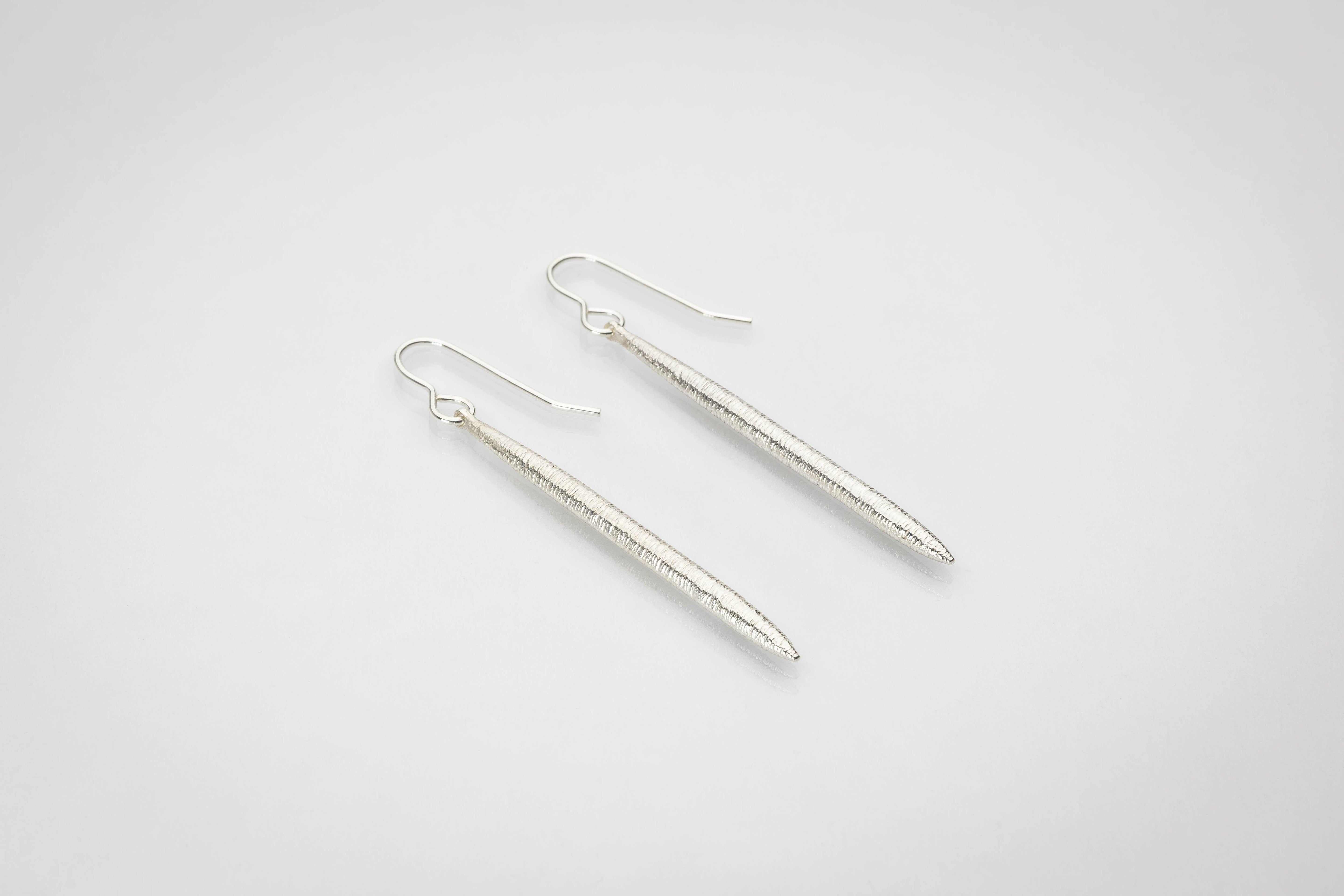 Martina Hamilton Síoda | Sterling Silver Drop Earrings Large