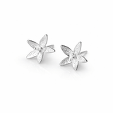 Martina Hamilton Star Flower | Sterling Silver Stud Earrings Petite