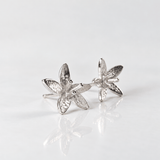 Martina Hamilton Star Flower | Sterling Silver Stud Earrings Petite