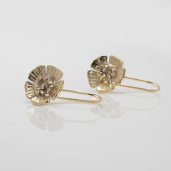 Martina Hamilton Wild Irish Rose | 9ct Solid Gold Drop Earrings Medium