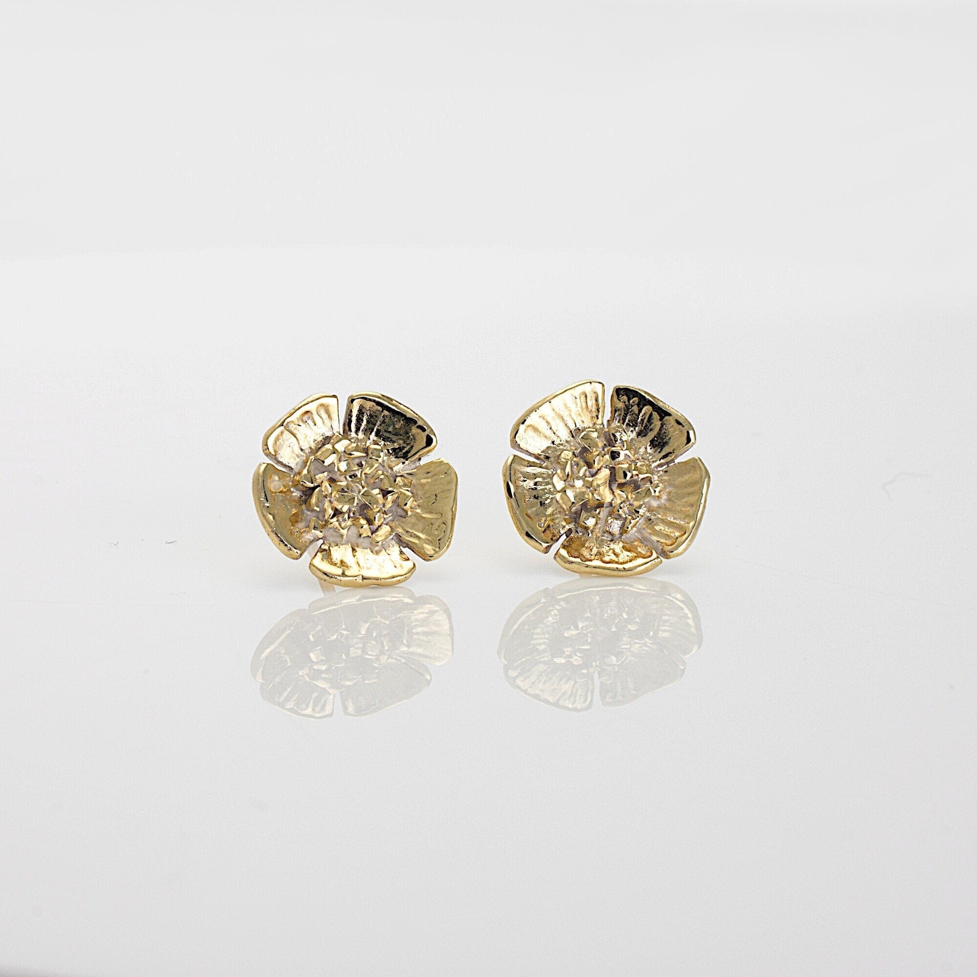 Martina Hamilton Wild Irish Rose | 9ct Solid Gold Stud Earrings Medium