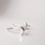 Martina Hamilton Ériu | Heart Silver Drop Earring Short