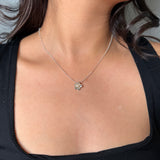 Martina Hamilton 2 Bell Chain Forget Me Not | Sterling Silver and Pearl Pendant Medium
