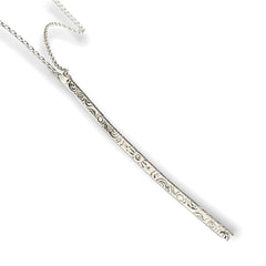 Martina Hamilton 2 Bell Heaven | Sterling Silver Bar Pendant Signature