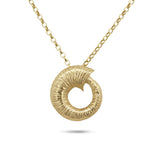 Martina Hamilton Croí Sliogán | 9ct Solid Gold Pendant Medium