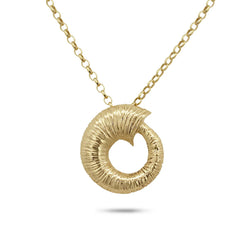 Martina Hamilton Croí Sliogán | 9ct Solid Gold Pendant Medium