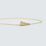 Martina Hamilton Croí Sliogán | 9ct Solid Gold Trumpet Drop Pendant Small