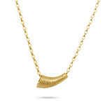 Martina Hamilton Croí Sliogán | 9ct Solid Gold Trumpet Drop Pendant Small