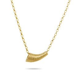 Martina Hamilton Croí Sliogán | 9ct Solid Gold Trumpet Drop Pendant Small