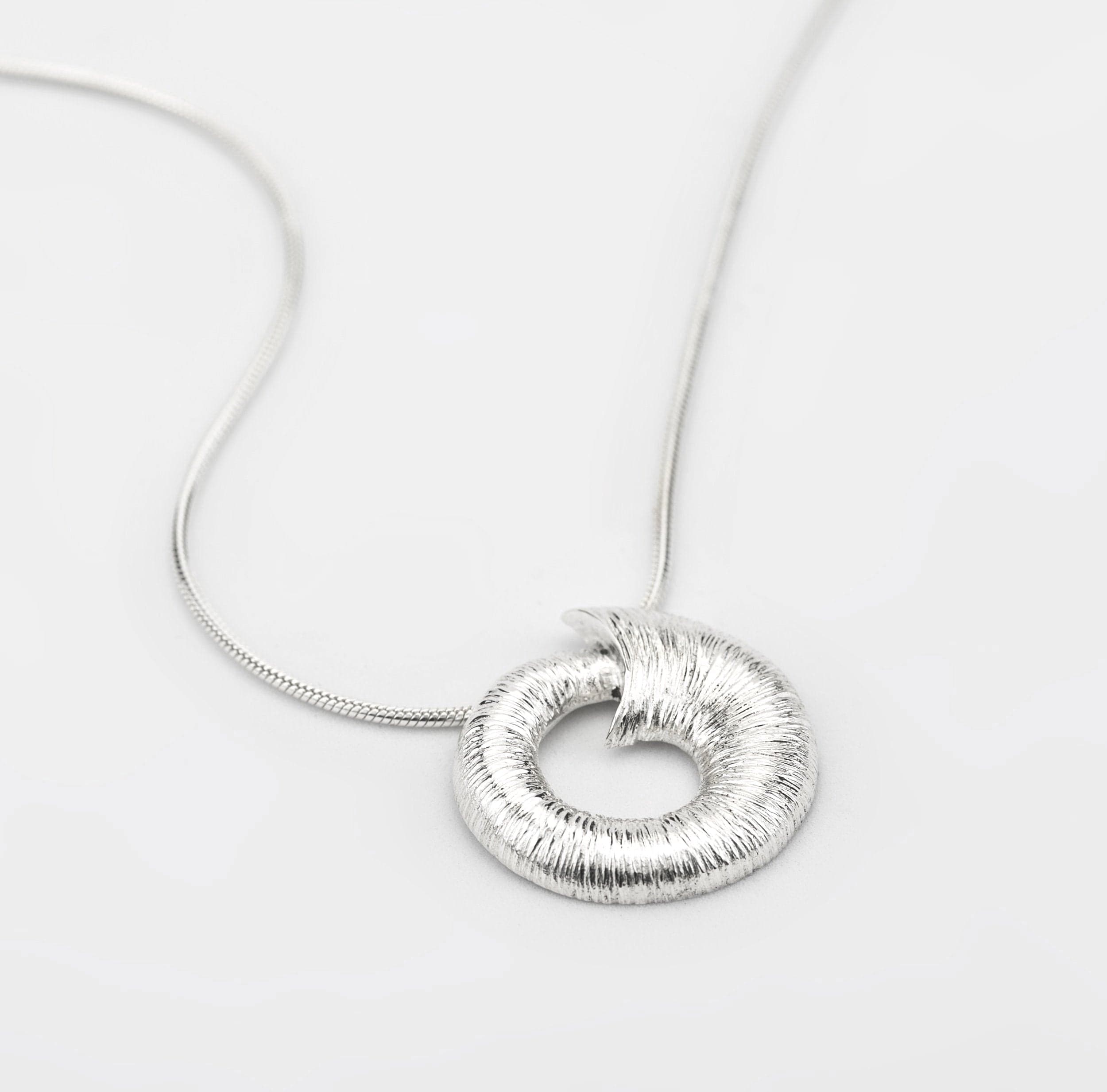 Martina Hamilton Croí Sliogán | Sterling Silver Pendant Large