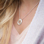 Martina Hamilton Croí Sliogán | Sterling Silver Pendant Large