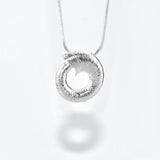 Martina Hamilton Croí Sliogán | Sterling Silver Pendant Large