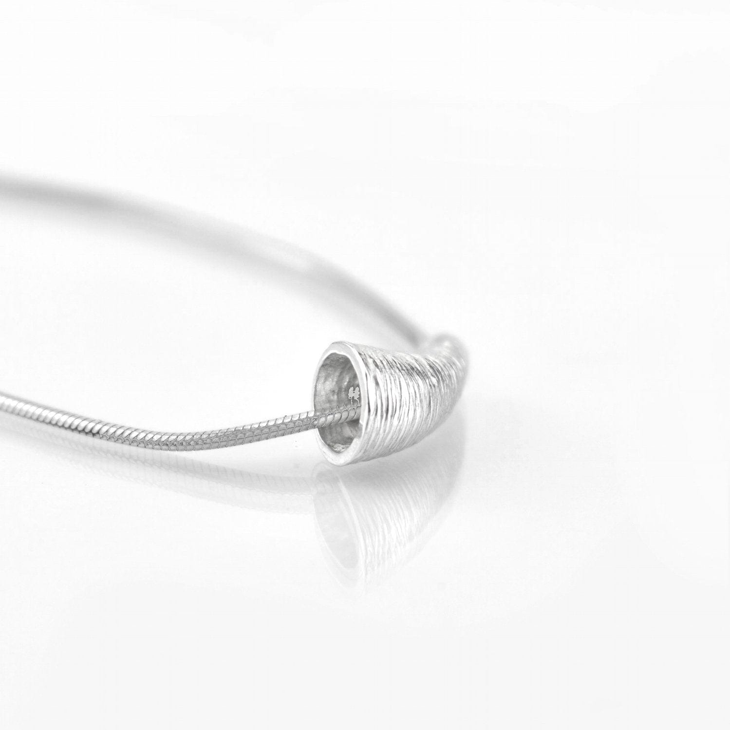 Martina Hamilton Croí Sliogán | Sterling Silver Trumpet Pendant Small