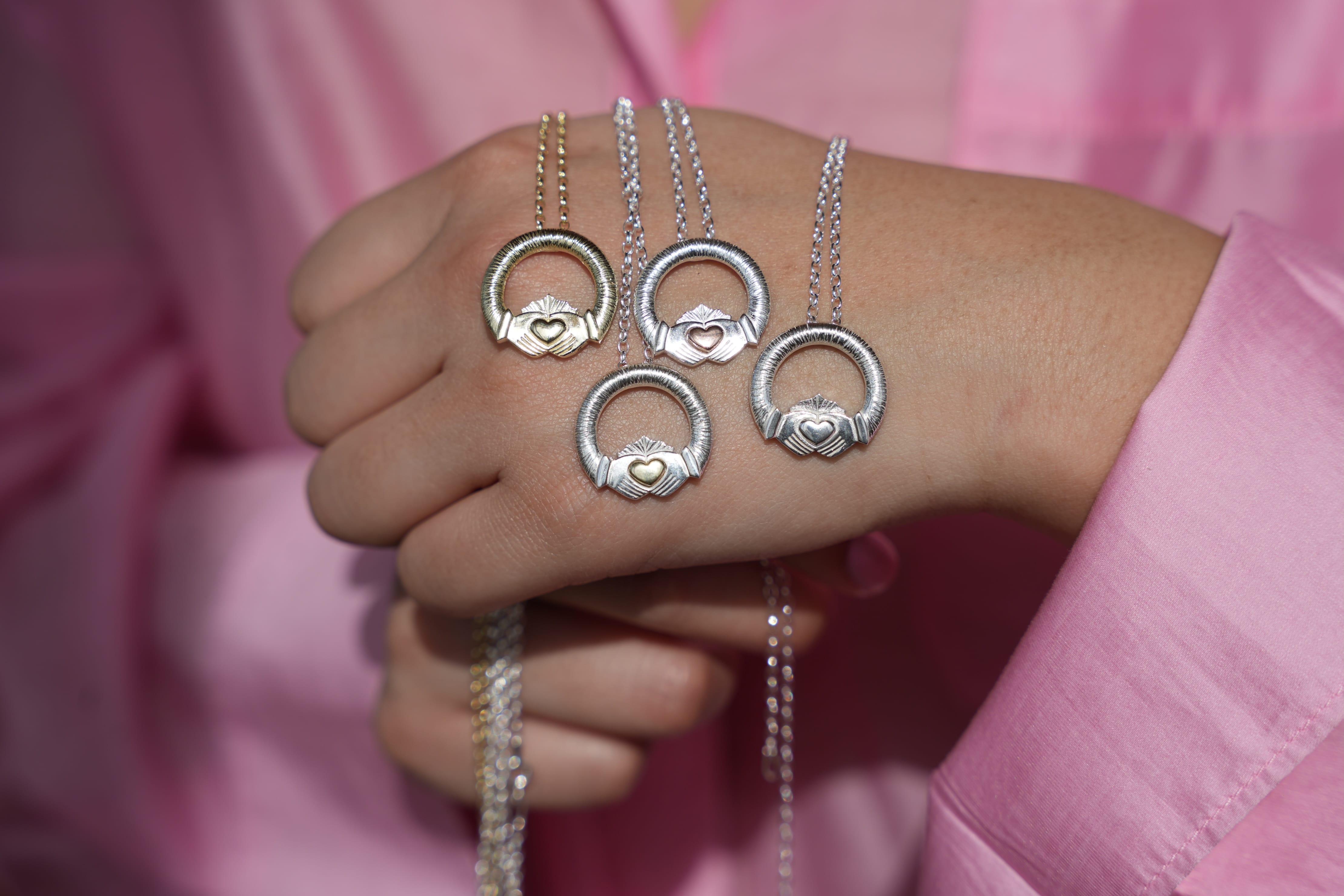 Martina Hamilton Ériu Claddagh Necklace Sterling Silver