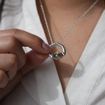 Martina Hamilton Ériu | Claddagh Necklace Sterling Silver with Solid 9ct Gold Heart