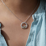 Martina Hamilton Ériu | Claddagh Necklace Sterling Silver with Solid Rose Gold Heart