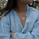 Martina Hamilton Ériu | Claddagh Necklace Sterling Silver with Solid Rose Gold Heart