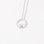 Martina Hamilton Ériu | Claddagh Sterling Silver with Solid Rose Gold Heart Pendant