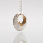 Martina Hamilton Golden Shore | Sterling Silver and 22ct Gold Plated Double Pendant Statement