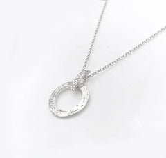 Martina Hamilton Heaven |Sterling Silver Circle with Bar Pendant
