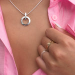 Martina Hamilton Heaven |Sterling Silver Circle with Bar Pendant