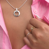 Martina Hamilton Heaven |Sterling Silver Circle with Bar Pendant