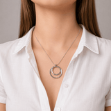 Martina Hamilton Heaven | Sterling Silver Double Circle Pendant Large