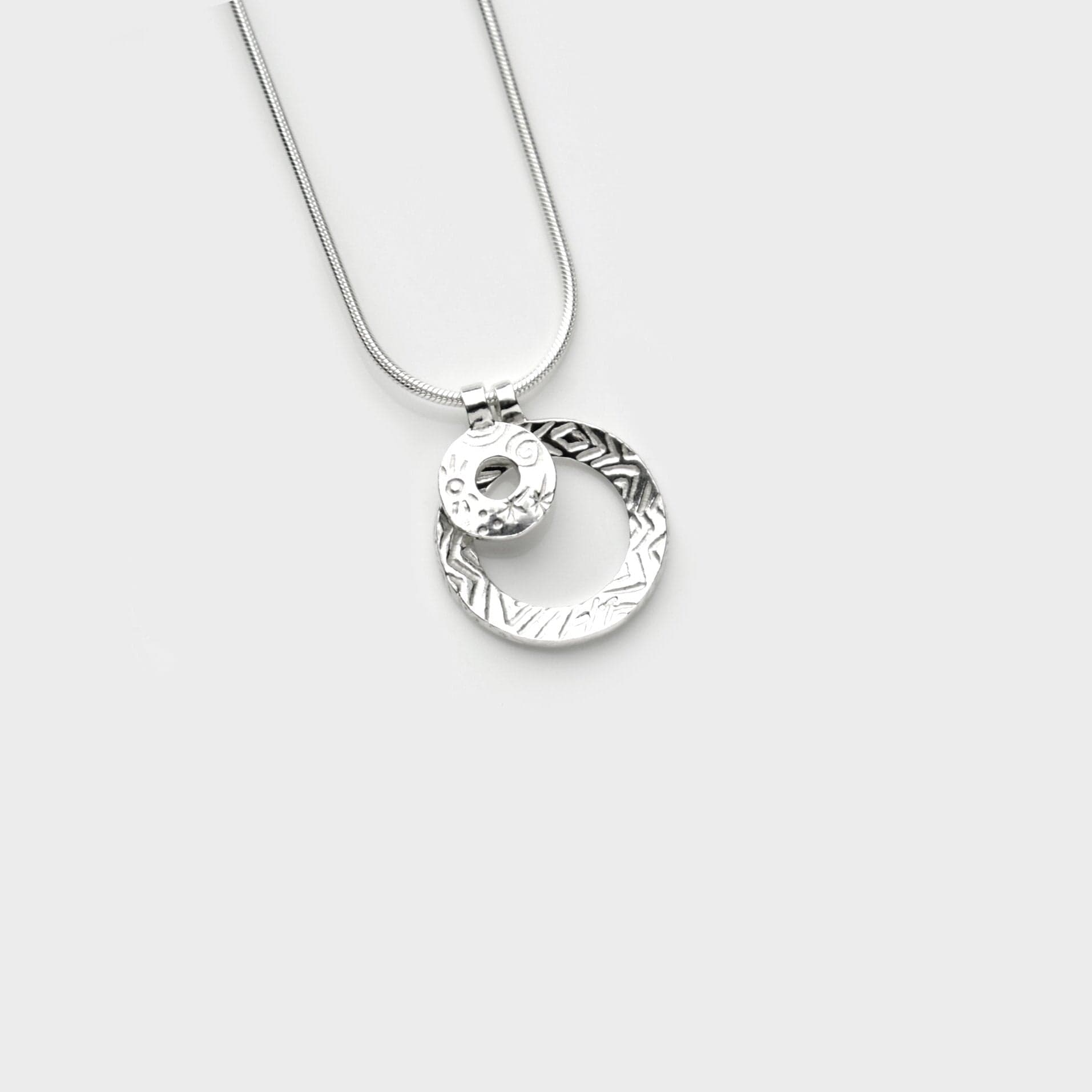Martina Hamilton Heaven | Sterling Silver Double Circle Pendant Small