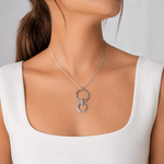 Martina Hamilton Heaven | Sterling Silver Double Circle with Bar Pendant