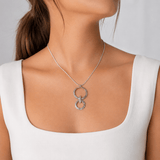 Martina Hamilton Heaven | Sterling Silver Double Circle with Bar Pendant
