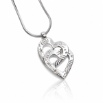 Martina Hamilton Heaven | Sterling Silver Double Heart Pendant Medium