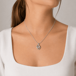 Martina Hamilton Heaven | Sterling Silver Double Heart Pendant Small