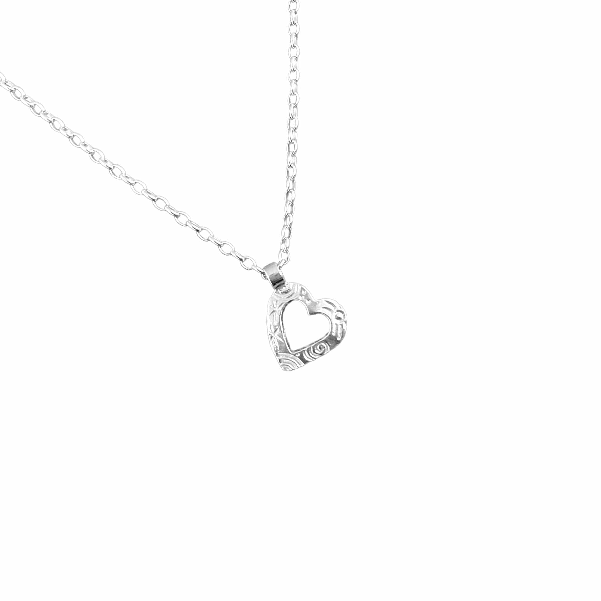 Martina Hamilton Heaven | Sterling Silver Heart Bell Chain Pendant Small