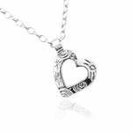 Martina Hamilton Heaven | Sterling Silver Heart Bell Chain Pendant Small