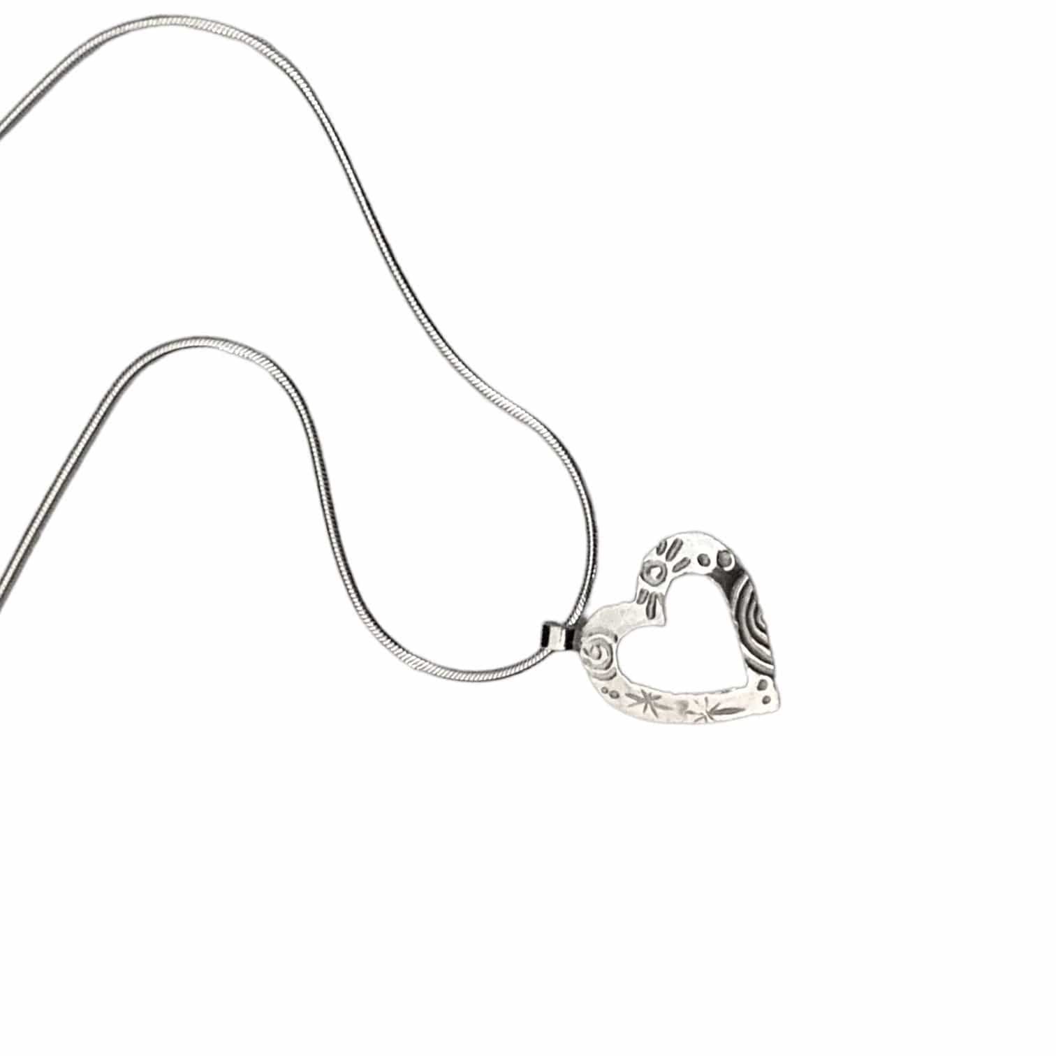 Martina Hamilton Heaven | Sterling Silver Heart Pendant Medium