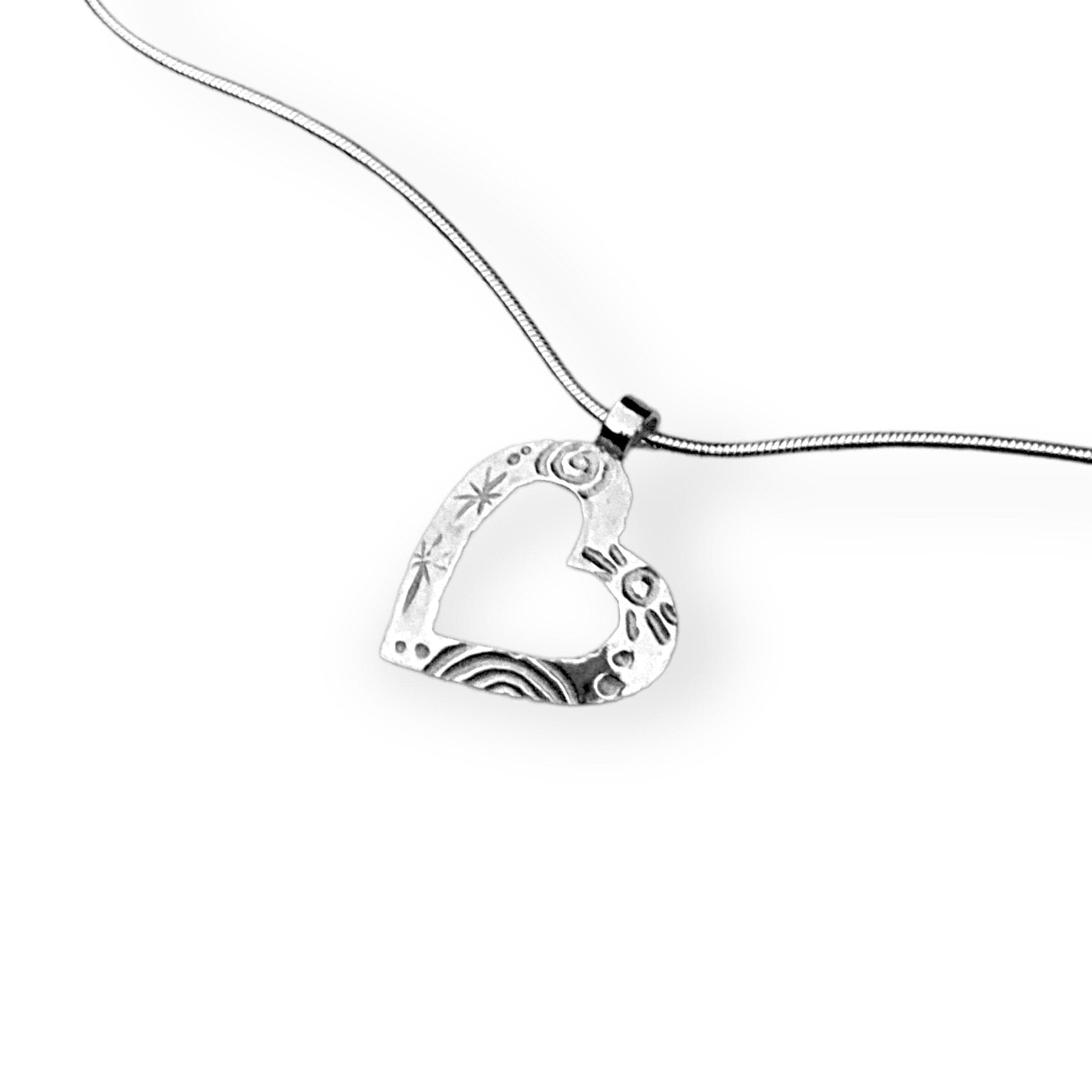 Martina Hamilton Heaven | Sterling Silver Heart Pendant Medium