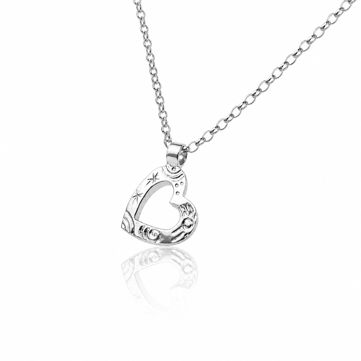 Martina Hamilton Heaven | Sterling Silver Heart Pendant Medium