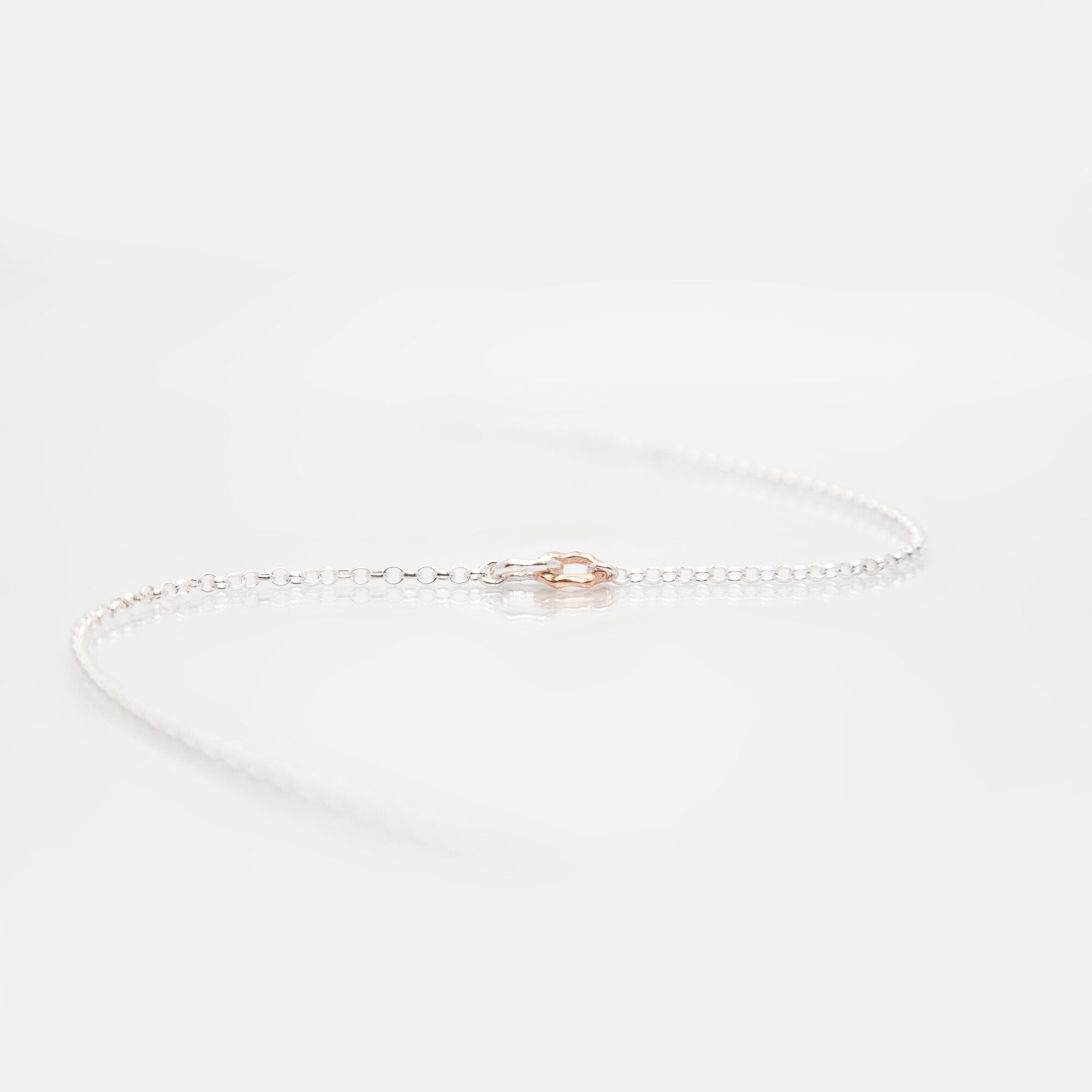 Martina Hamilton Island Link | Sterling Silver and 10ct Solid Rose Gold Pendant
