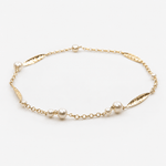 Martina Hamilton Leaf | 9ct Solid Gold and Pearl Necklace
