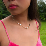 Martina Hamilton Leaf | Sterling Silver and Pearl Necklace