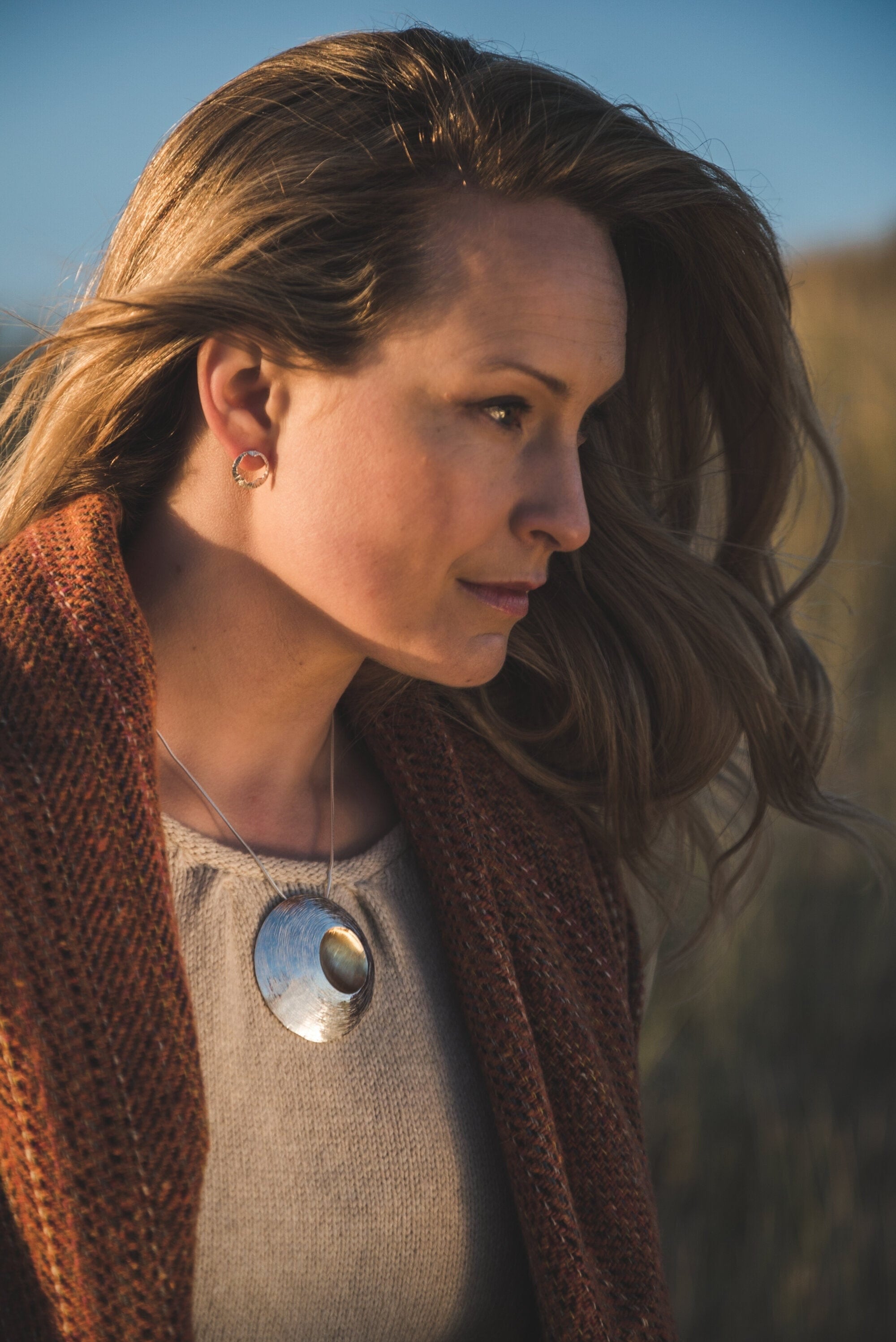 Martina Hamilton Moon Shell | Sterling Silver and 22ct Gold Plated Pendant Signature