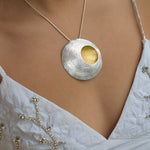 Martina Hamilton Moon Shell | Sterling Silver and 22ct Gold Plated Pendant Signature