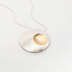 Martina Hamilton Moon Shell | Sterling Silver and 22ct Gold Plated Pendant Signature