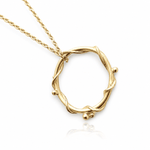 Martina Hamilton Nebula | 9ct Solid Gold Circle Pendant Large