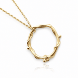Martina Hamilton Nebula | 9ct Solid Gold Circle Pendant Large