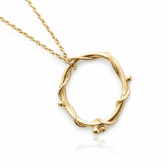 Martina Hamilton Nebula | 9ct Solid Gold Circle Pendant Large