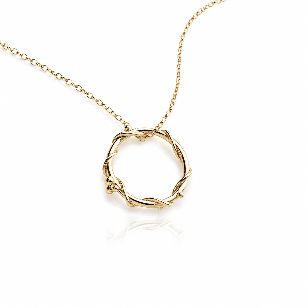 Martina Hamilton Nebula | 9ct Solid Gold Circle Pendant Large