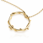 Martina Hamilton Nebula | 9ct Solid Gold Circle Pendant Large